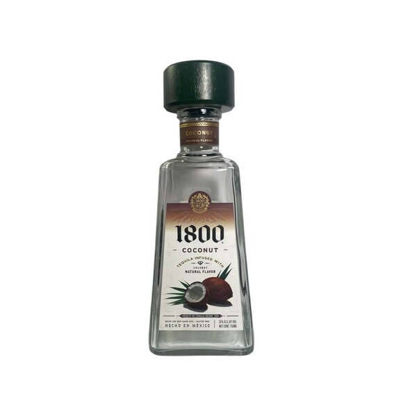 1800 Coconut Tequila Glass Bottle 750 mL Empty Liquor Bottle - Picture 2 of 10